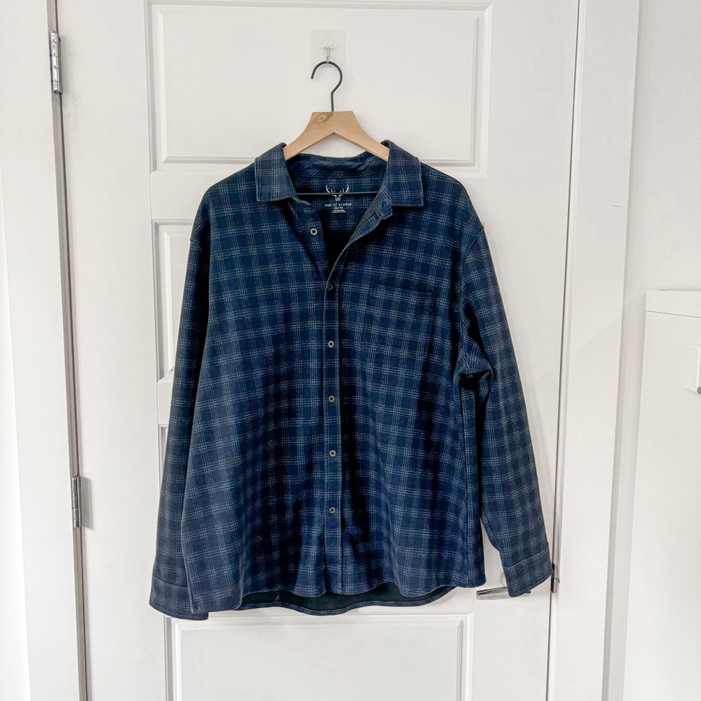 age of wisdom Plaid Button Front Flannel Jacket